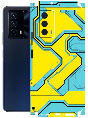 Image of AtOdds - Full Body Back Screen Guard Protector Film - Lamination Wrap Skin Sticker Compatible with IQOO Z5 | Scratchproof Matte Finish (YellowLane)