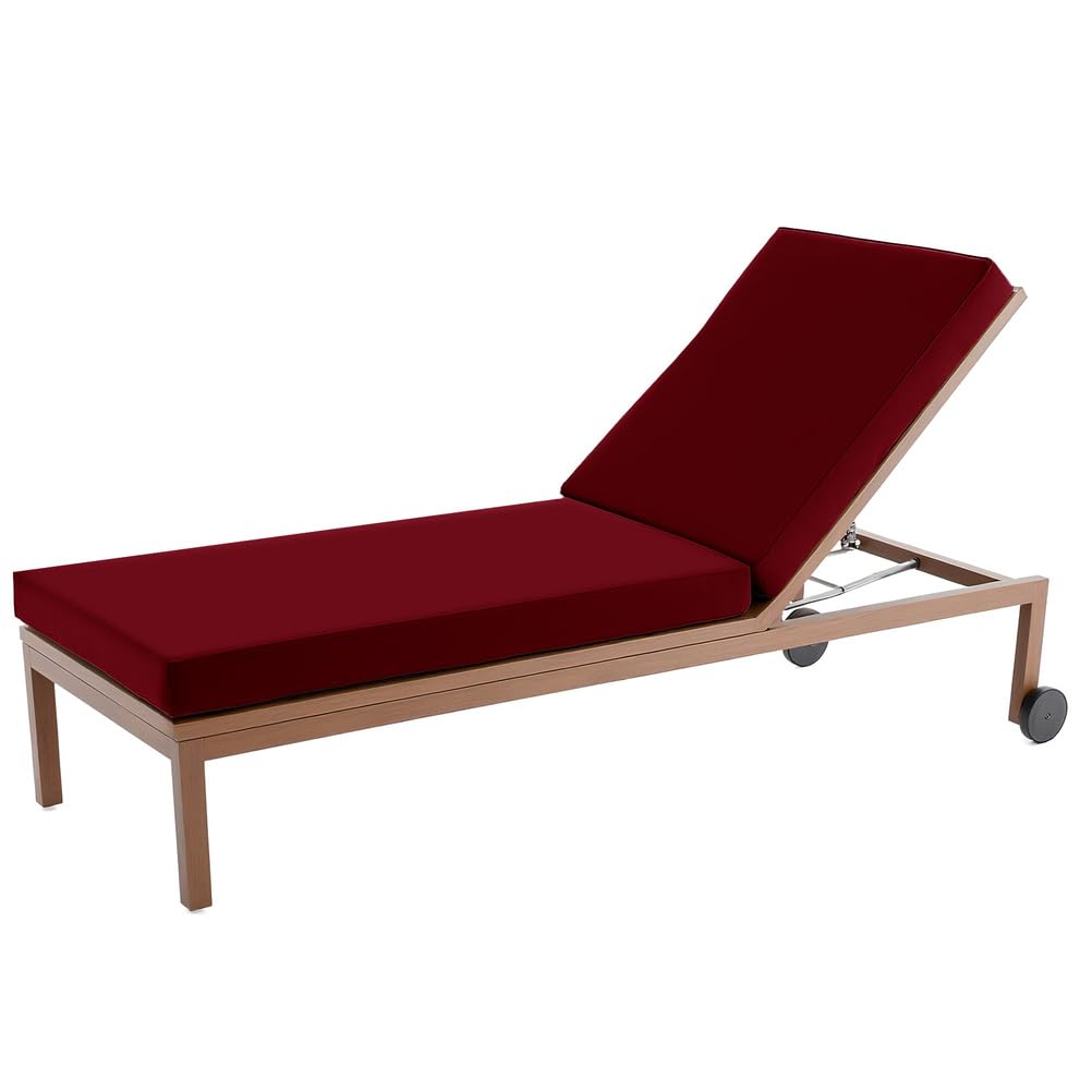 Outdoor Sun Lo Cush, imperméable et résistant aux UV, sangle réglable, tapis de transat pliable pour jardin, rouge, 178 x 59 x 10 cm, parfait pour piscine et terrasse