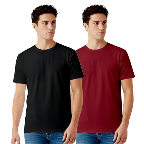 Image of 100% PIMA Cotton T Shirt for Man | Premium Men T-Shirts Regular Fit | Half Sleeve Round Neck Cotton Tshirt for Man | Mens Tees Made for Indian Climate | Available in 10 Colours