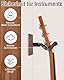 Musbeat Gitarrenhalter für Die Wand, Gitarren Wandhalterung, Wandhalterung Gitarre für Akustikgitarre, E-Gitarren, E-Bass, Schwarze Walnuss Holz Gitarrenhalterung Wand, Gitarre Wandhalterung, 2 Stück