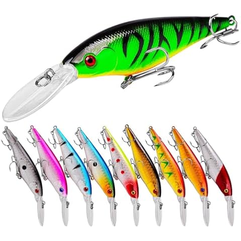 OriGlam 10 Pack 3D Eyes Fishing Lures Cover