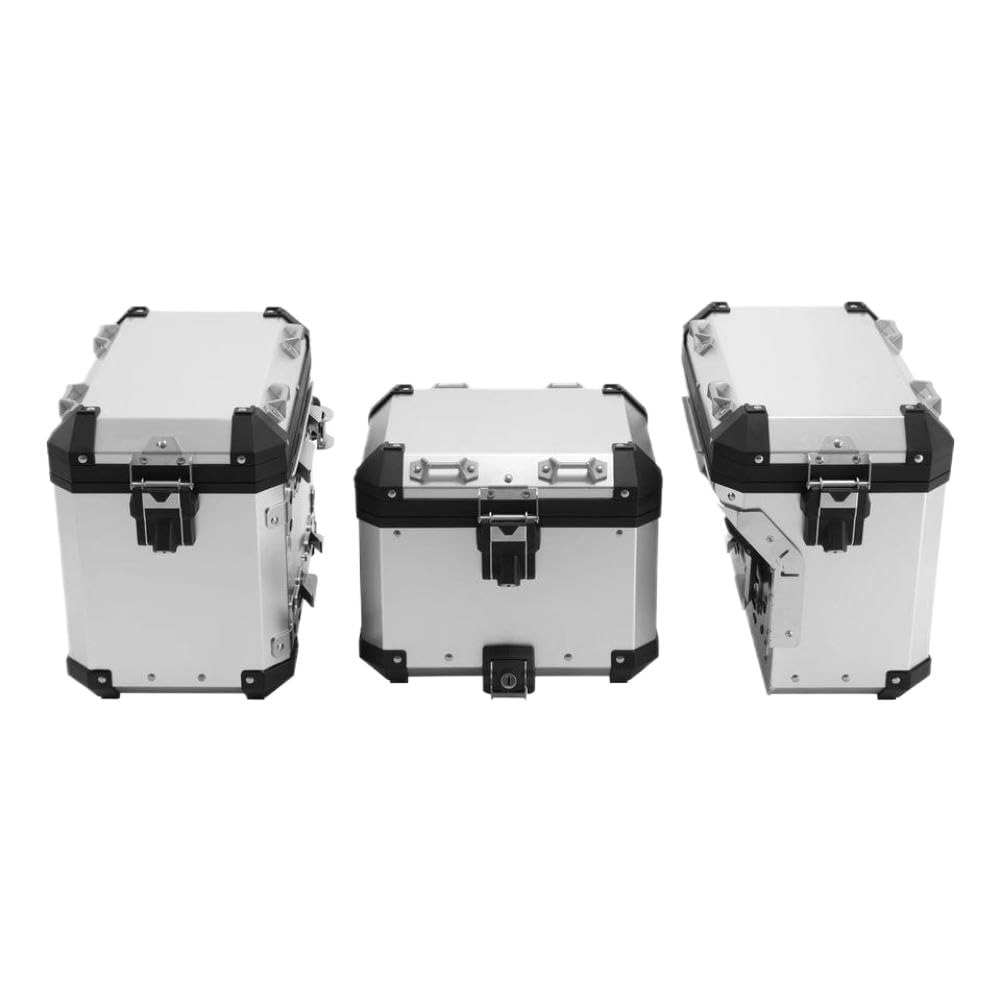 Borse Laterali per Moto Compatibili con BMW F850GS F900GS R1200GS R1250GS Adventure(Color Name: Silver)