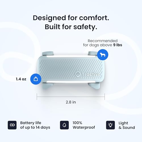 Image of Tractive Smart Dog GPS Tracker with 6 Month Subscription | Live Pet Tracker with Virtual Fence | Vital Signs Monitoring of Heart & Respiratory Rate | Bark Monitoring | Dog Collar Attachment (Mint)