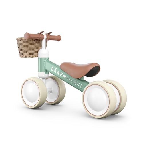 Bärenwerke LR 400 T Kinder-Laufrad, leicht, ergonomischer Sitz, pannensichere Räder, Baby-Fahrrad ab 1 Jahr, für Mädchen & Jungen