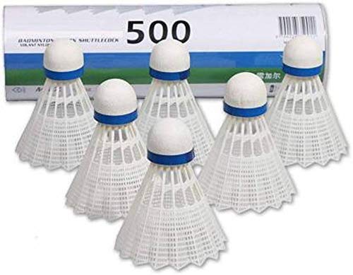 SPOCCO® Windproof Training Exercise Nylon Feather Shuttlecocks Nylon Shuttle - White/Yellow (Medium Slow, 76, Pack of 6) (B08DQXCR55) Amazon Price History, Amazon Price Tracker