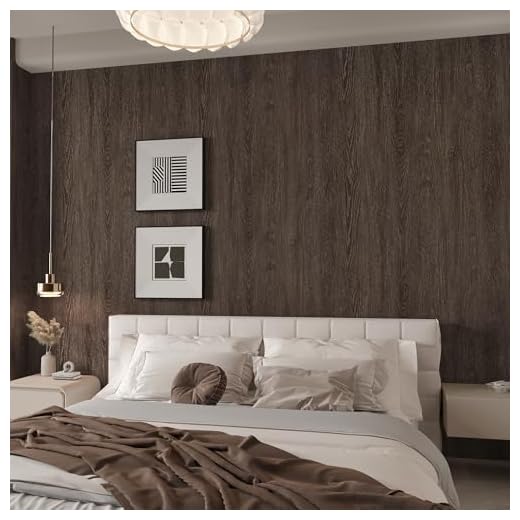 TOTIO Selbstklebende Tapete Holzmaserungsoptik Klebefolie Wasserdichte Möbelfolie 3D Eiche Maserung Dunkelbraun 40CMx9M Mit Luftführung Mattes Verdickt DIY Vinyl Folie Für Küche,Bad Schokoladenbraun