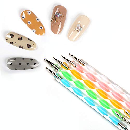 Modelones Nail Art Kit, 10 Striping tape & 15 Pcs Nail Brush Painting Pen & 5 Pcs Dotting Pen & 1 Pc Striping Roller Box & 1368 Pcs Rhinestones & 2 Pcs Water-based Sticker Manicure Kit - Thumbnail 5