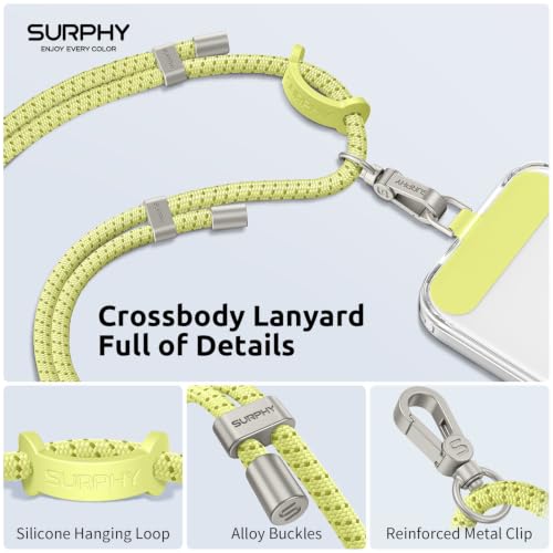 Image of SURPHY Phone Lanyard Crossbody, Phone Strap Crossbody with 2 Tether Tabs