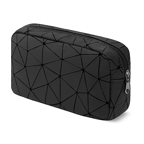 Likesing Period Bag for Girls Womens Leather Sanitary Napkin Storage Bag Portable Menstrual Pad Bag Period Pads Pouch Small Make Up Bags(Black)