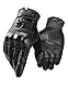 INBIKE Motorrad Handschuhe Herren Damen Sommer Echtes Leder Motorradhandschuhe Atmungsaktiv Und Verschleißfest Mit Harter Schutzhülle Schwarz XL