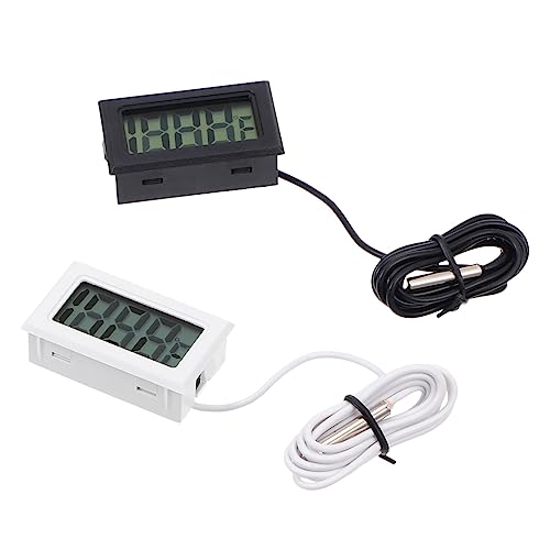 Abaodam 2pcs Embedded Digital Thermometer Display Screen for Home Refrigerator and Indoor Use Accurate Measurement Compact and Easy to Read and Design