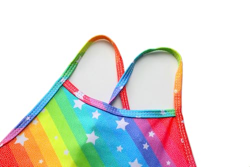 iLover Girls Sparkle One Piece Swimsuits Crossback Swimwear Beach Bathing Suit with Adjustable Strap 4-10 Years3