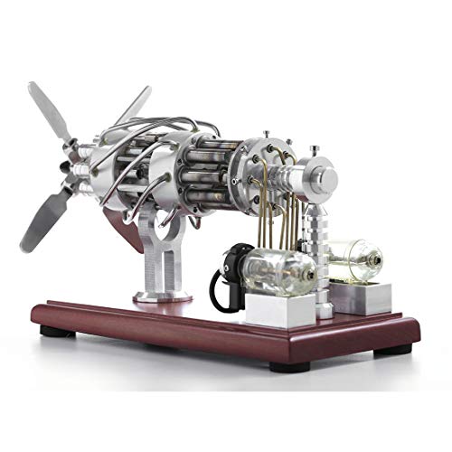 Mecotecn Stirlingmotor Bausatz, Heißluft-Stirling mit 16 Zylinder Stirling Engine Kit Physik Experimentieren Unterricht… – Bild 7
