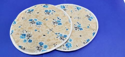 Image of Roti Cloth Wrap Rumal Set of 1pair (2 Pieces)(Top+Bottam), Chapati cover in Round Style Traditional Kitchen Napkin (Color Print May vary) Keep Roti-Chapati Fresh(Pack Of 1)