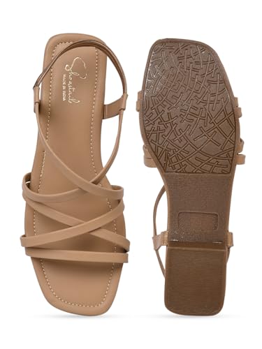 Image of Women Flats Sandals | Stylish Embroidered Slip-On Flats for Women | Comfortable Lightweight Sandals | Ethnic & Casual Footwear for Ladies SL1043