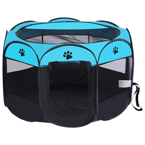 OGXN �y�b�g�P�[�W ���p�܂��݃P�[�W ���ʒʋC�����b�V���z�܂��ݎ��[ �����グ�W�b�p�[�h�A�����O�ʗp �L���x���×{�Y���e���g�Ή� ���T�C�Y�I���� (���C�����u���[ + �u���b�N,91*91*58cm)