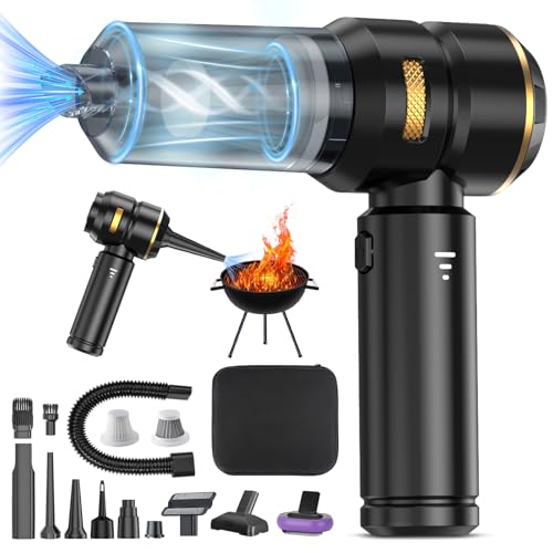 Image of BJMCXIA Handheld Vacuum Cordless 22000PA, 4-in-1 Brushless Motor Rechargeable Vacuum Cleaner with 3 Speeds, Air Blower & Pump, for Car, Home, Pet Hair & Keyboard Cleaning (Black)