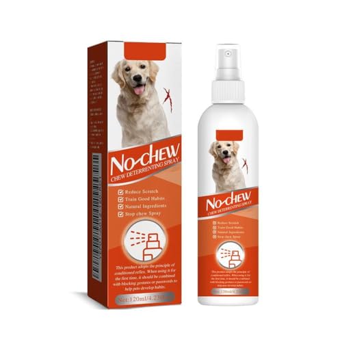 MUMQAQ Spray sin masticar para perros, spray de manzana amarga para perros, spray natural de manzana amarga para que los perros dejen de masticar, eficaz spray antimasticación para perros, evita lamer
