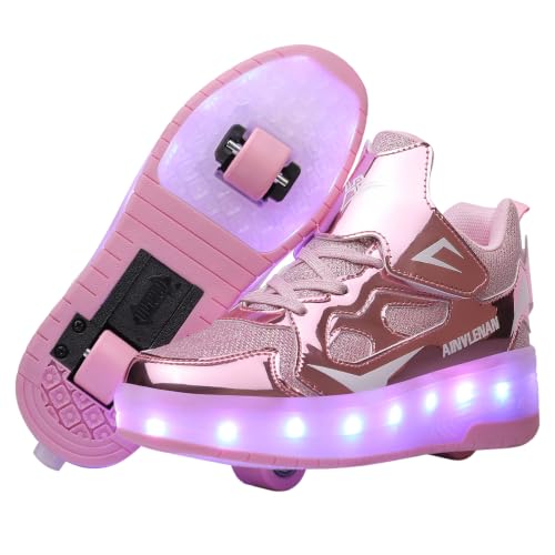 Image of Ylllu Kids LED Roller Skate Shoes with Wheel Light up Roller Shoes Gift for Girls Boys Children