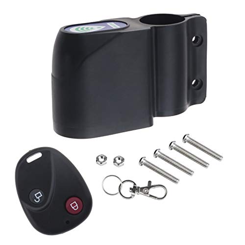 Bicicleta Control remoto antirrobo alarma antirrobo negro alarma inalámbrica sirena choque vibración sensor ciclismo bloqueo con tornillo accesorios