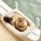 Katzen Fensterliege Katzen Hängematte Weich mit Abnehmbarem Wendebezug - Katzen Hängematte Fenster mit Stabiles Stahlgestell Halt bis 18kg (Weiß, M)