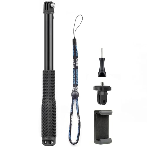 GEPULY Waterproof Selfie Stick for GoPro and Action Cameras