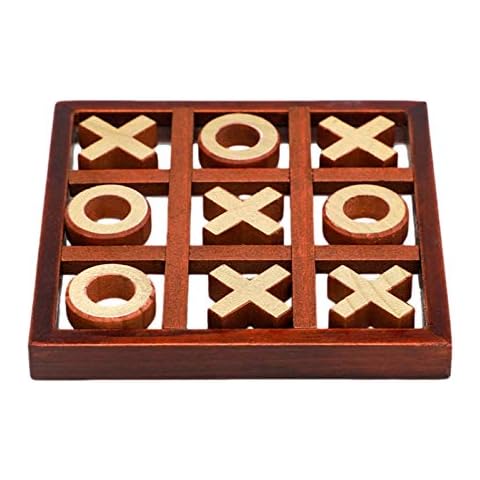 Cipliko Tic-Tac Toe Board Games - TicTacToe Classic Board Games | Noughts and Crosses Table Family-Games Coffee Table Decor to Play in Box Strategy for Kids and Adults Cover