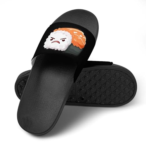 Angry Sushi House Slide Sandals Slip On Summer Slippers Bathroom Shower Shoes for Women Men4
