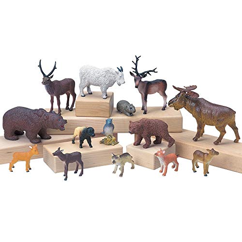 Constructive Playthings Tom-64 Vinyl Forest Animal Play Set, Figurine Animal Collection, Set Of 4 Animals #TOP28