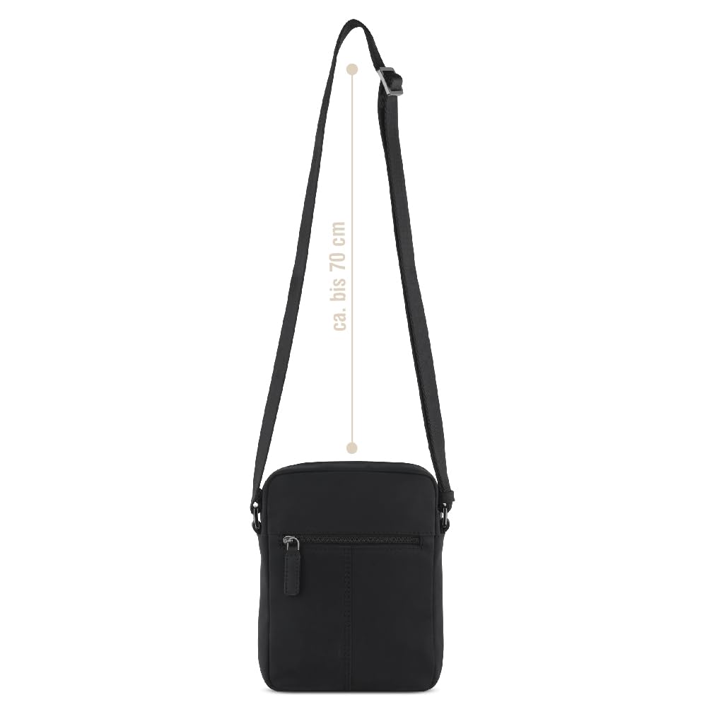 bugatti Luca kleine Schultertasche aus echtem Leder, Cross-Body Umhängetasche