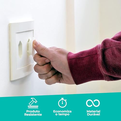 Sforplast Sfor | Protetor De Tomada Branco | 50 Peças | Proteção Para Bebês E Crianças