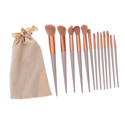 Vaguelly 1Juego Pinceles De Maquillaje Para Mujeres Incluye Pinceles Para Rubor Polvo y Sombras De Ojos Color Leche Con Bolsa De Suave