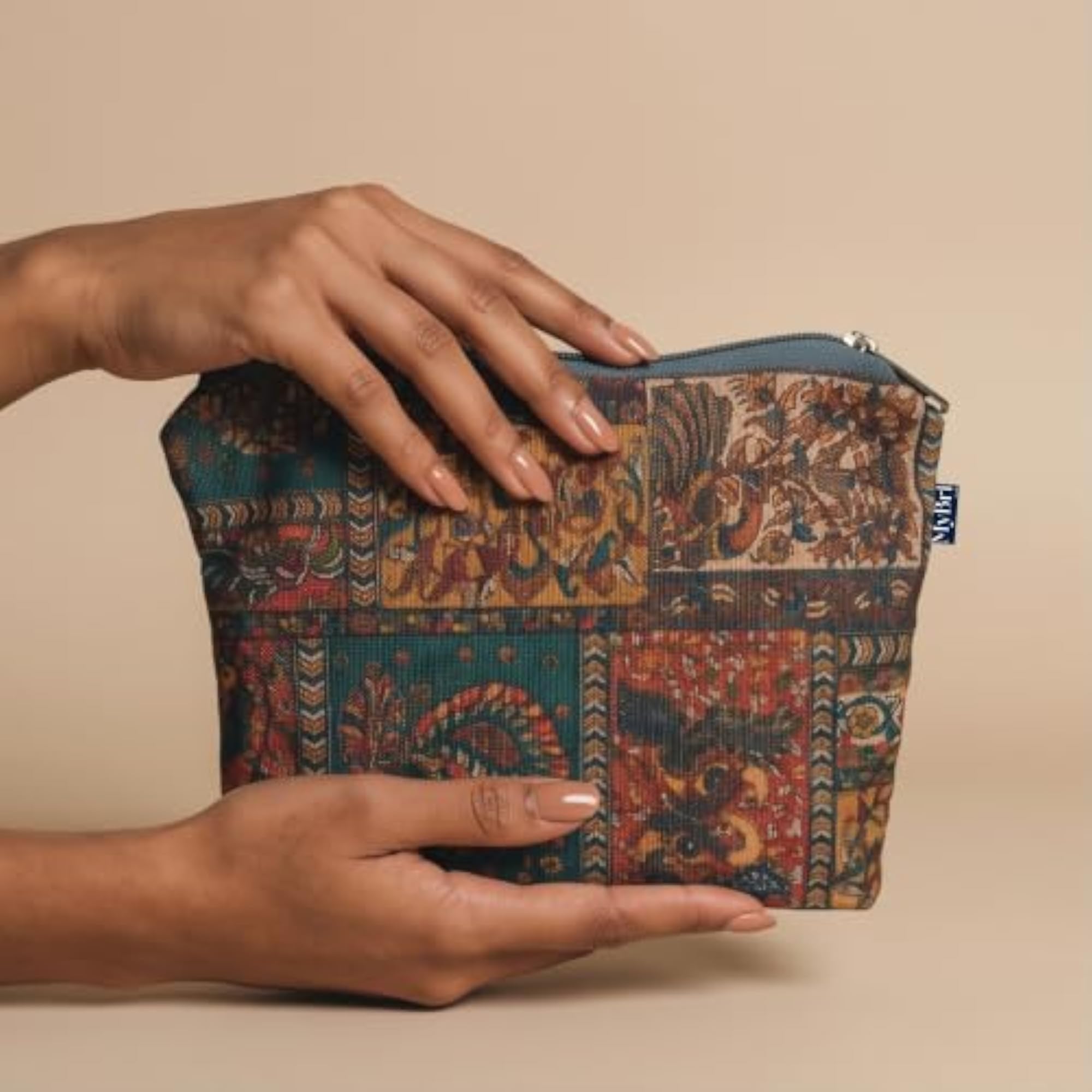 Rustic Vintage Tapestry Waterproof Canvas Zip Pouch