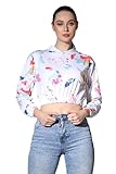 Leriya Fashion Camisetas occidentales para mujer | Lycra elástica con estampado tropical con capucha | Sudaderas con capucha con ajuste holgado para mujer | Ideal para oficina | Regular | Ropa de