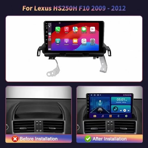 Navegador GPS para coche Lexus HS250H, viaje conectado con Carplay inalámbrico y WiFi 2
