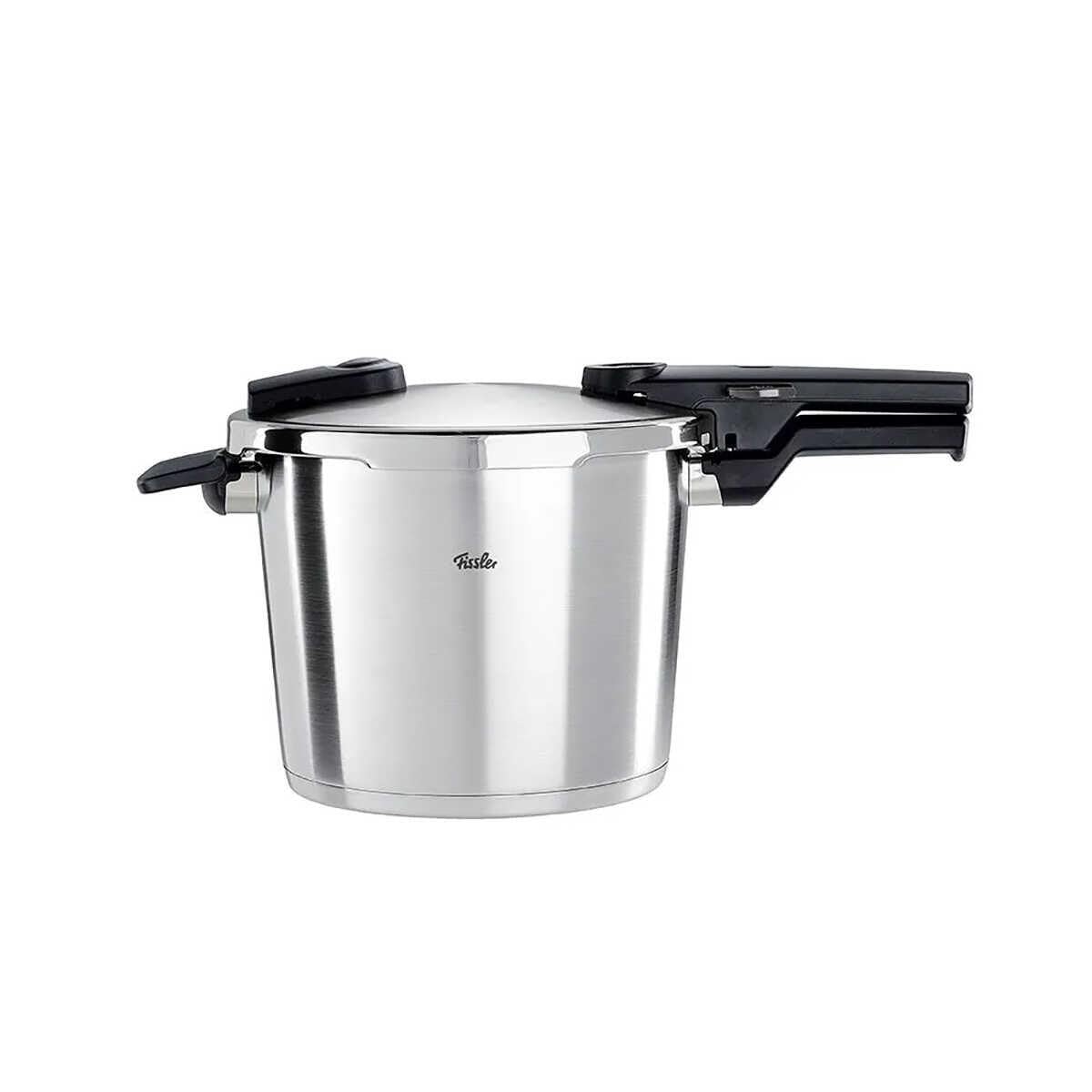 Fissler Vitaquick Grande Pentola a Pressione Grande da 6 L, con Diametro da 22 cm, Inserto, Pentola a Vapore in Acciaio Inox, 2 Livelli di Cottura, Prodotto in Germania per Piani Cottura a Induzione