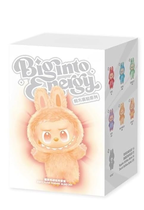 POP Labubu The Monsters Big into Energy Series-Vinyl Plush Pendant Blind Box, Blind Box Figures, Random Design Action Figures Collectible Toys Home Decorations, Single Box, 1 pcs, 1 box