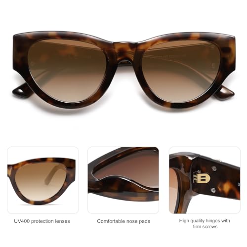 SOJOS Cat Eye Sunglasses for Women & Men 90s Retro Aesthetic Trendy Cateye Designer Sunnies SJ23324