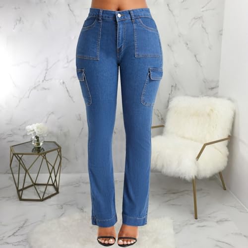 Jeans Pants Trousers Denim Trendy Pockets High Waist Elastic Slim Fit Washed Jeans Temperament Commuter Jeans3
