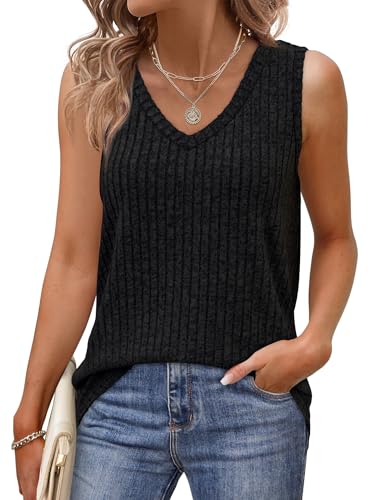 Saloogoe Womens Tank Tops Loose Fit Sweaters...