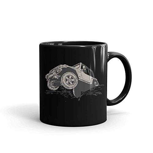 Taza negra Jeep Wrangler 11 oz diseño Star Graphic miniatura 2