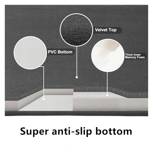 Tapis de bain mousse mémoire bleu 50x80 ultra doux