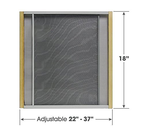 Adjustable Window Screen Built to Help Air Circulate Through Your Home, Adjusts Its Width Within a Range of 22" - 37" - 18 in high, Installs in Seconds No Tools Needed