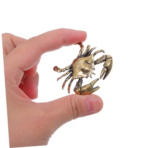 Décorations de crabe de bureau rétro en laiton 3 ensembles - 6