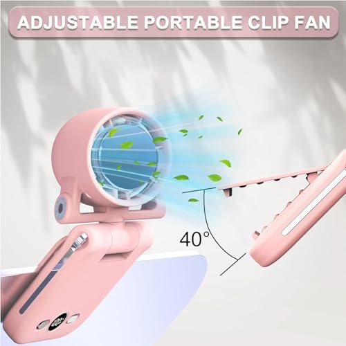 Ventilateur portable à clipser 100 vitesses avec affichage LED et mini batterie rechargeable - 3