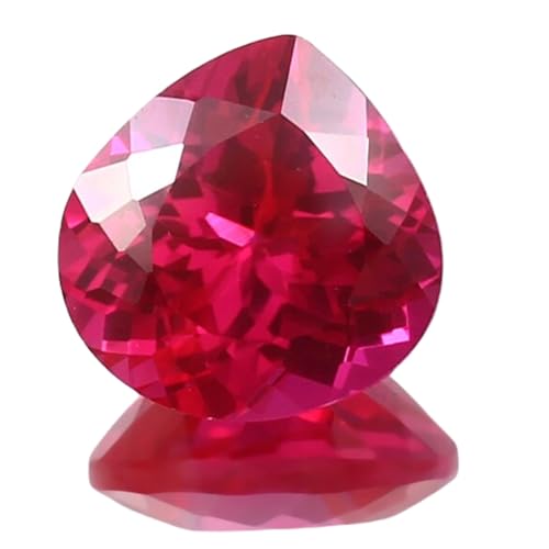 Gemme rubis naturel de 10mm de forme cœur pour haute joaillerie