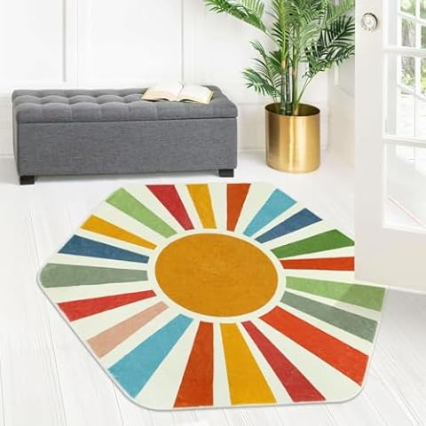 STARUIA Retro Sun Boho Rug Cover