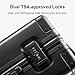 LEVEL8 Gibraltar Aluminum Zipperless Luggage 20 Inch, Hardside Carry on Suitcases with Wheels Tsa Lock, 8 Spinner Wheels, Dark Grey