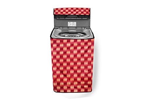 Image of Stylista Washing Machine Cover Compatible for Samsung 7.0 Kg Fully-Automatic Top Loading WA70N4420BS /TL Gingham Red