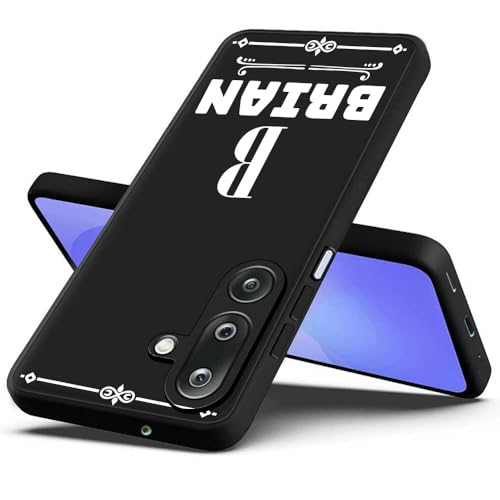 Image of Fashionury Back Cover Case for Samsung Galaxy M36 5G / Samsung Galaxy F36 5G | Matte Soft Silicon Flexible | Camera Bump Protection | Name with Alphabet Design | Get Your Name on Mobile Cover (Black)